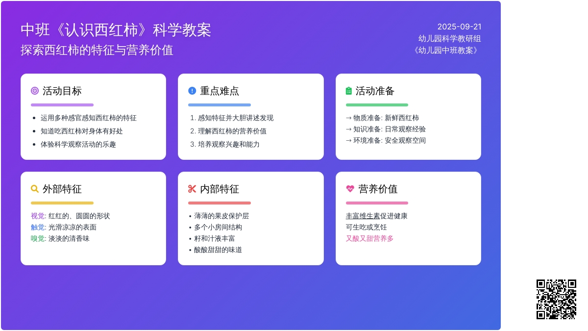 幼儿园中班教案《认识西红柿》含反思