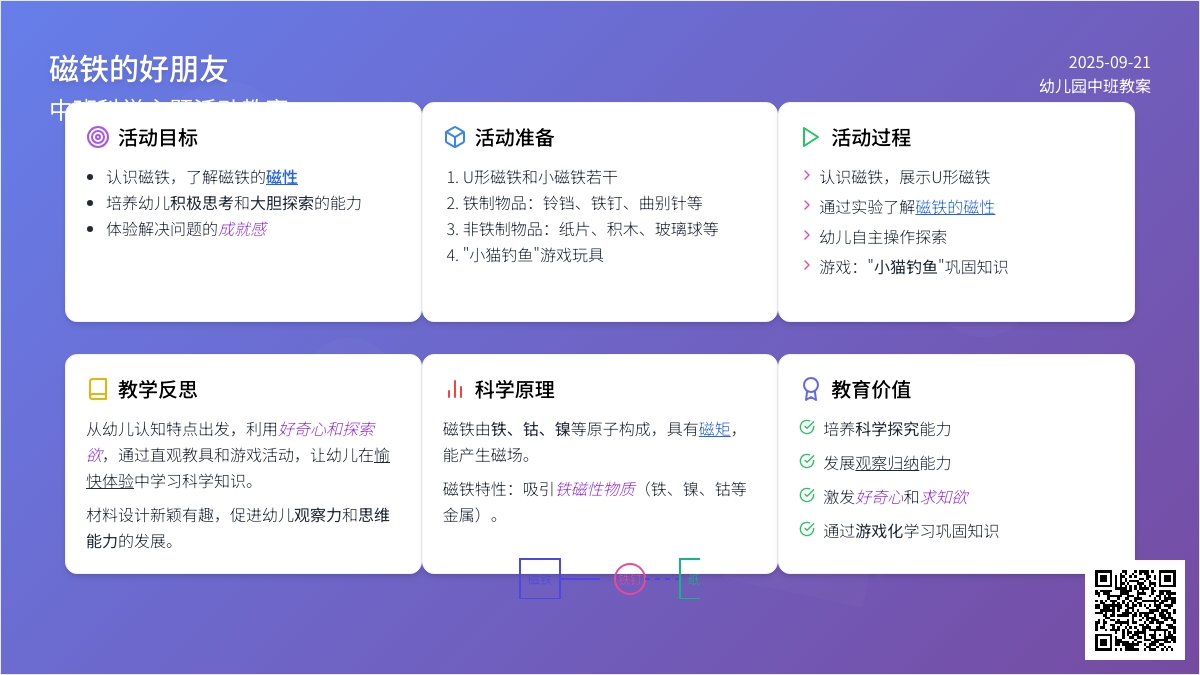 幼儿园中班教案《磁铁的好朋友》含反思