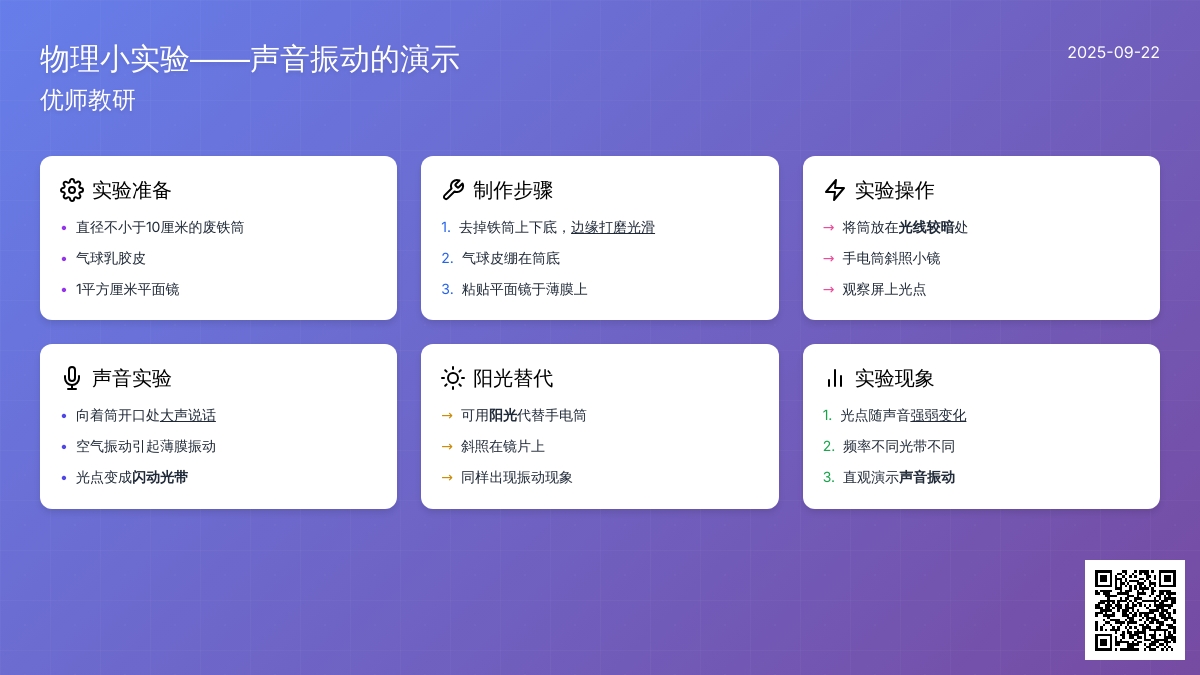 物理小实验――声音振动的演示