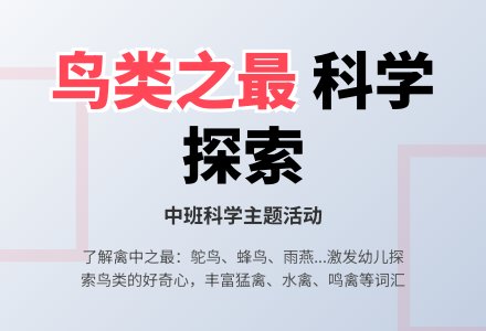 幼儿园中班教案《鸟类之最》-幼师课件网