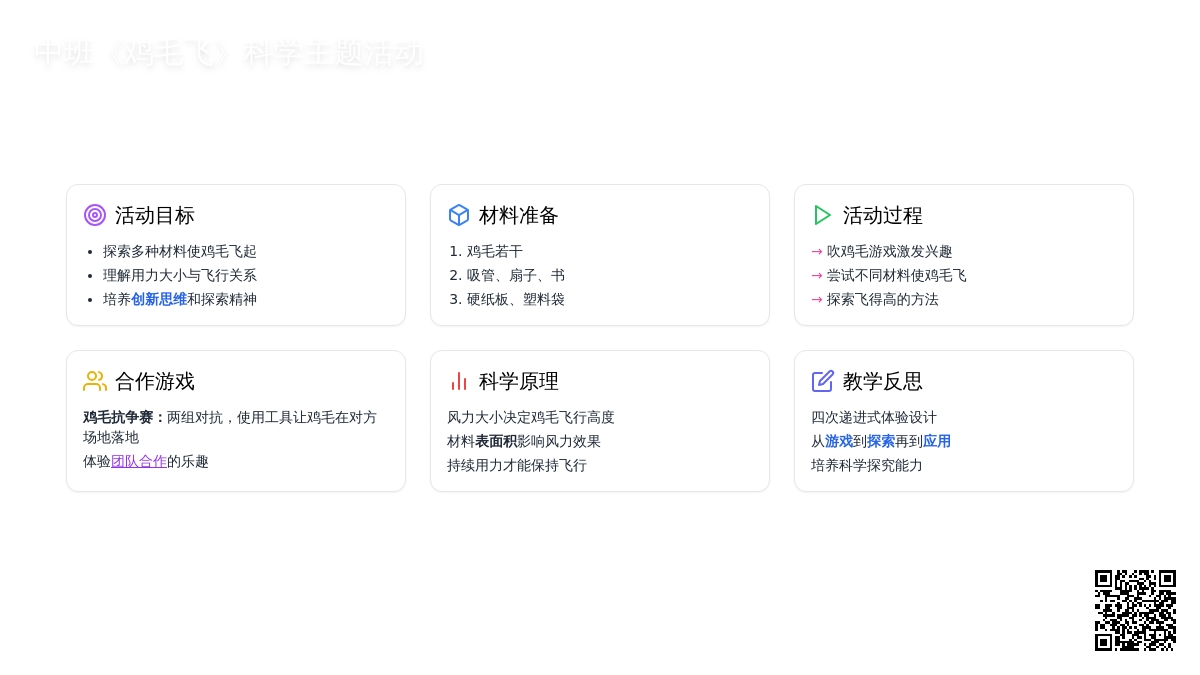 幼儿园中班教案《鸡毛飞》含反思