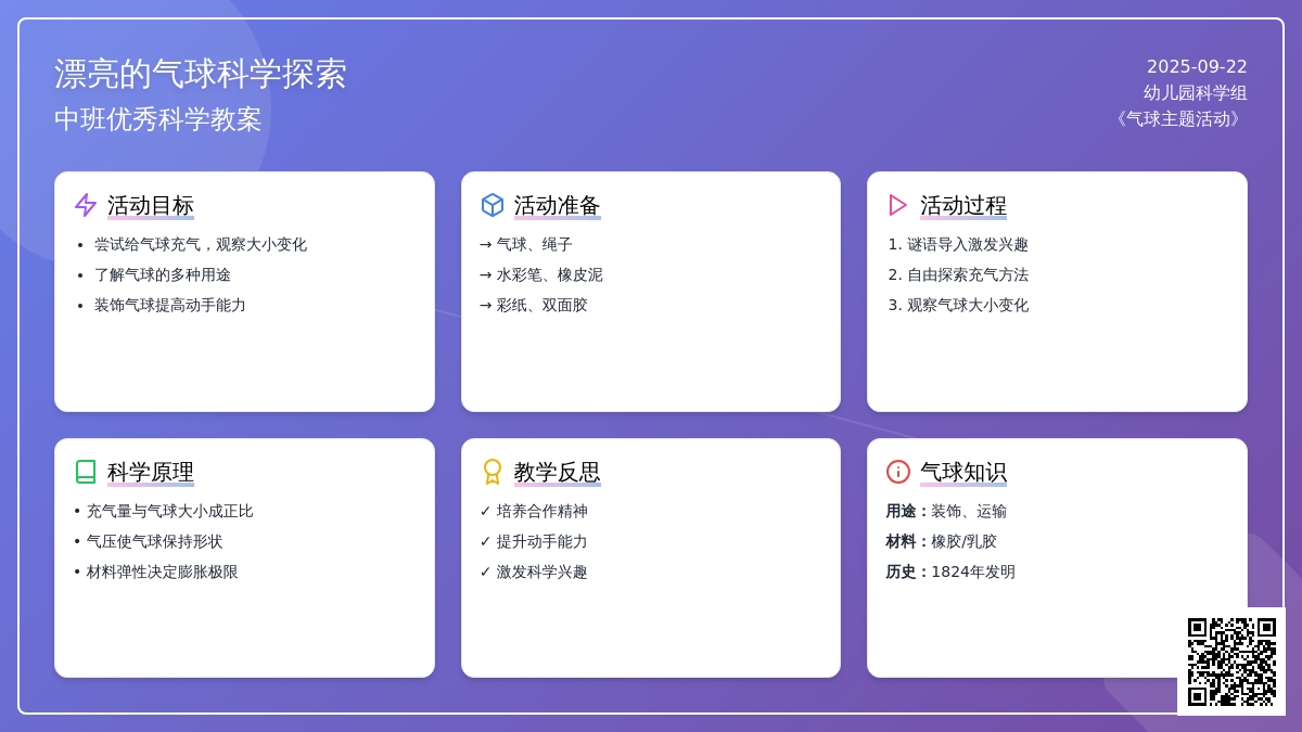 中班优秀科学教案《漂亮的气球》含反思