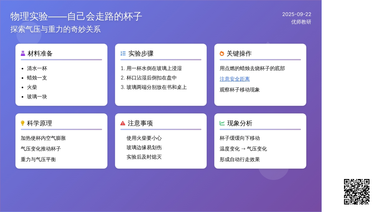 物理实验――自己会走路的杯子