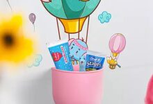 挂上收纳筐之后别忘了在墙上画一幅画哦~-幼师课件网