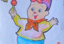 幼儿园大班绘画：滑稽小人-幼师课件网