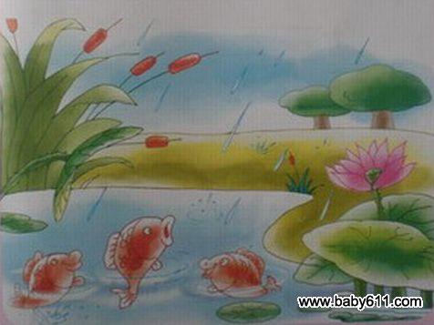 幼儿园小班语言儿歌:小雨点-幼师课件网第1张图片