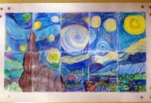 孩子也能成为大师—《星夜》图画复刻-幼师课件网