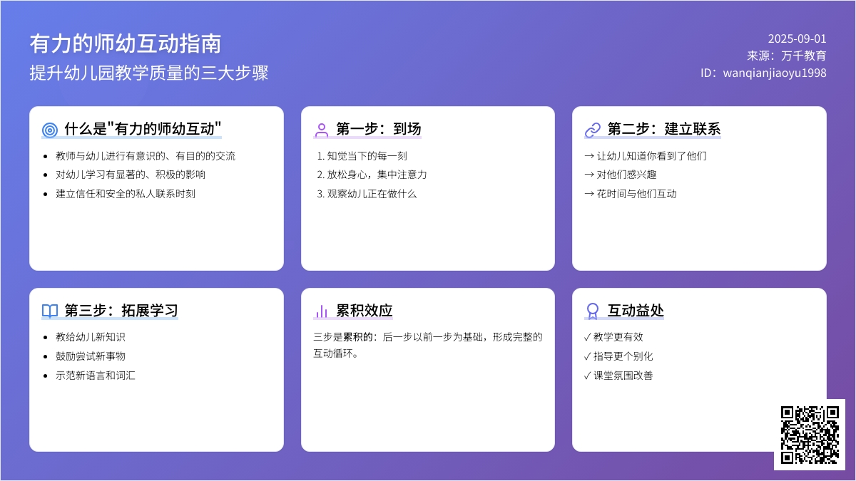 3个步骤，让您学会“有力的师幼互动”