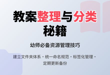 教案下载后如何进行整理和分类？-幼师课件网