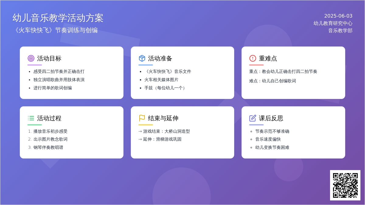 中班音乐活动火车快快飞教案反思