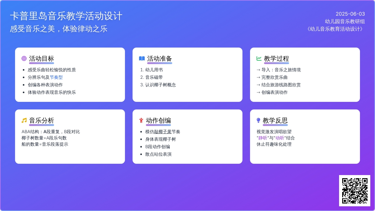 中班音乐活动卡普里岛教案反思