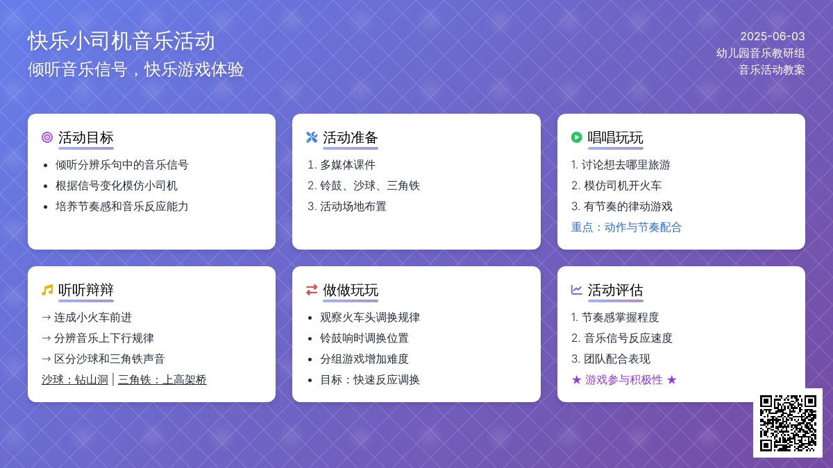 中班音乐教快乐的小司机教案