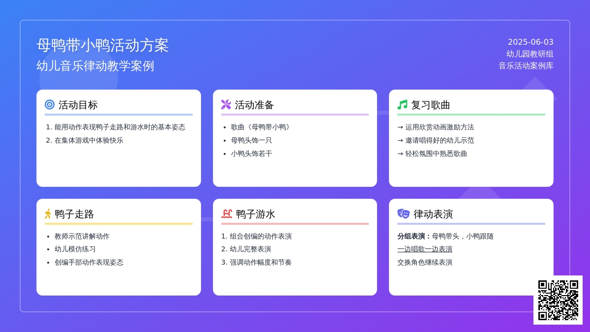 中班音乐母鸭带小鸭2教案反思