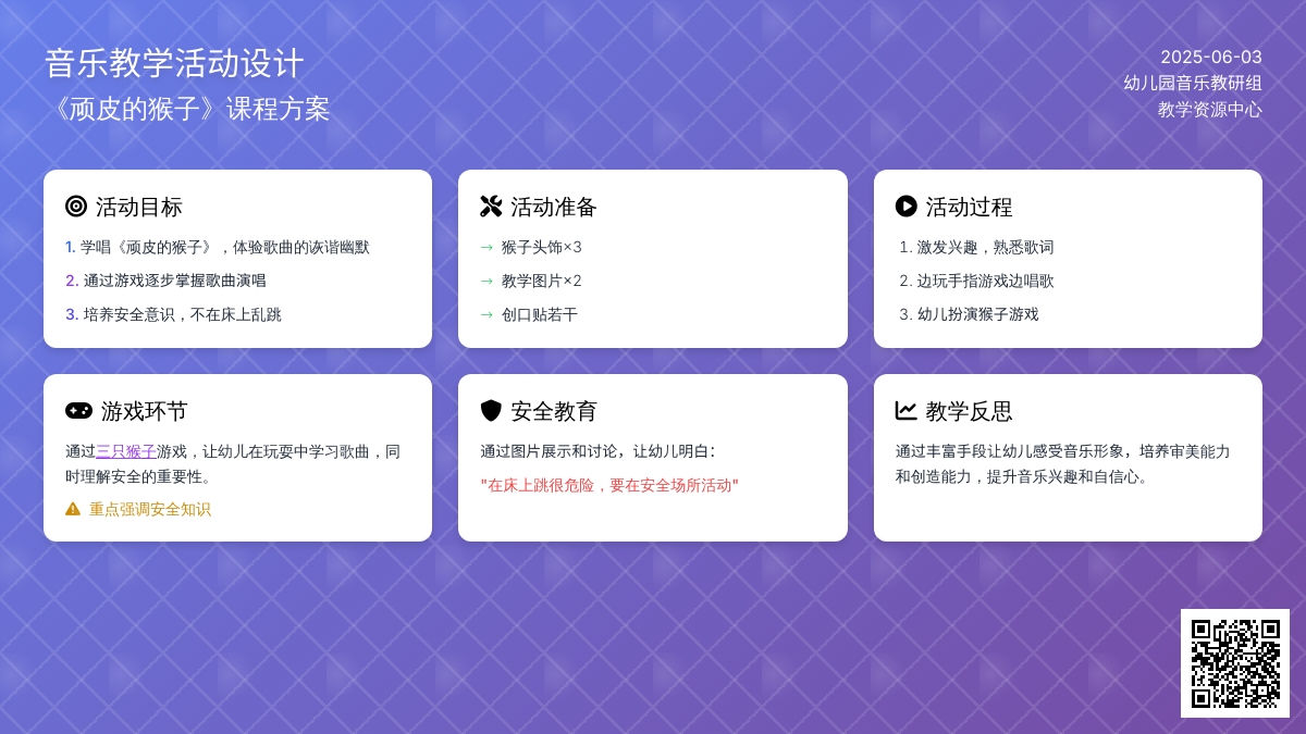中班音乐顽皮的猴子教案反思