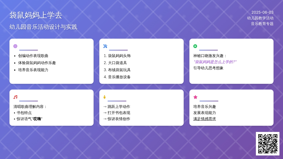 中班音乐活动袋鼠妈妈上学去教案反思