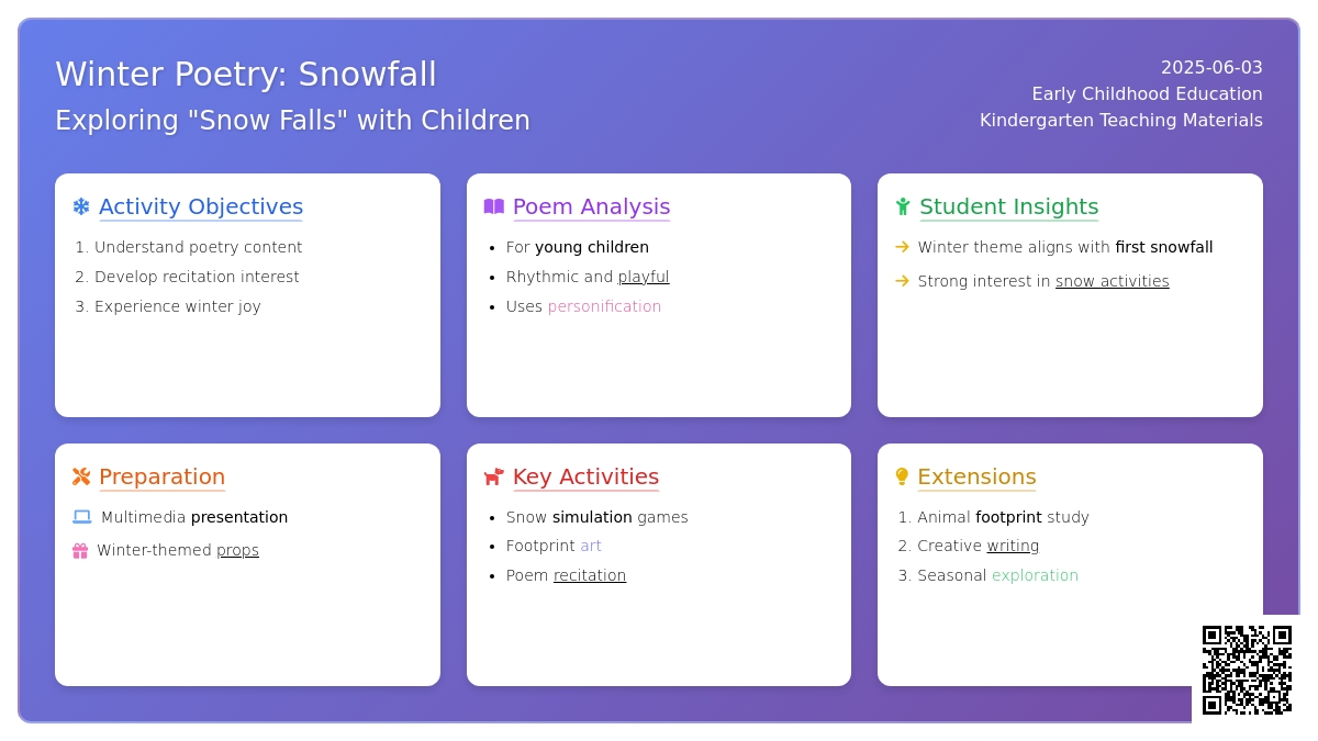中班诗歌教学案例下雪了教案