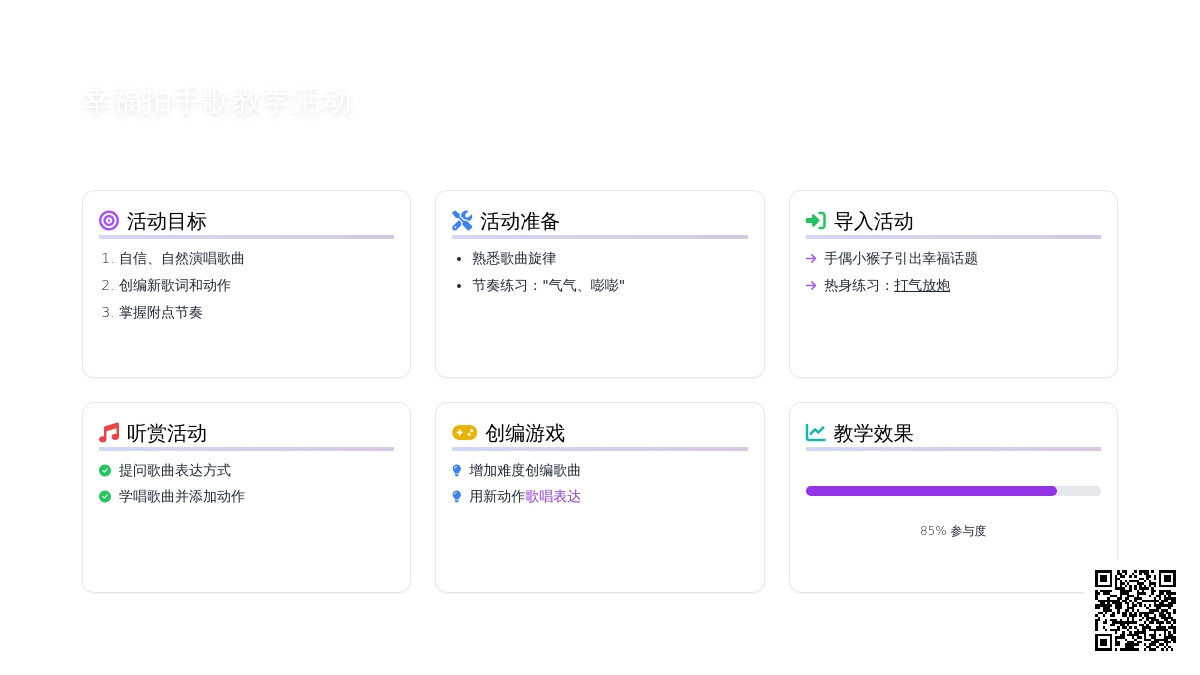 中班音乐幸福拍手歌教案