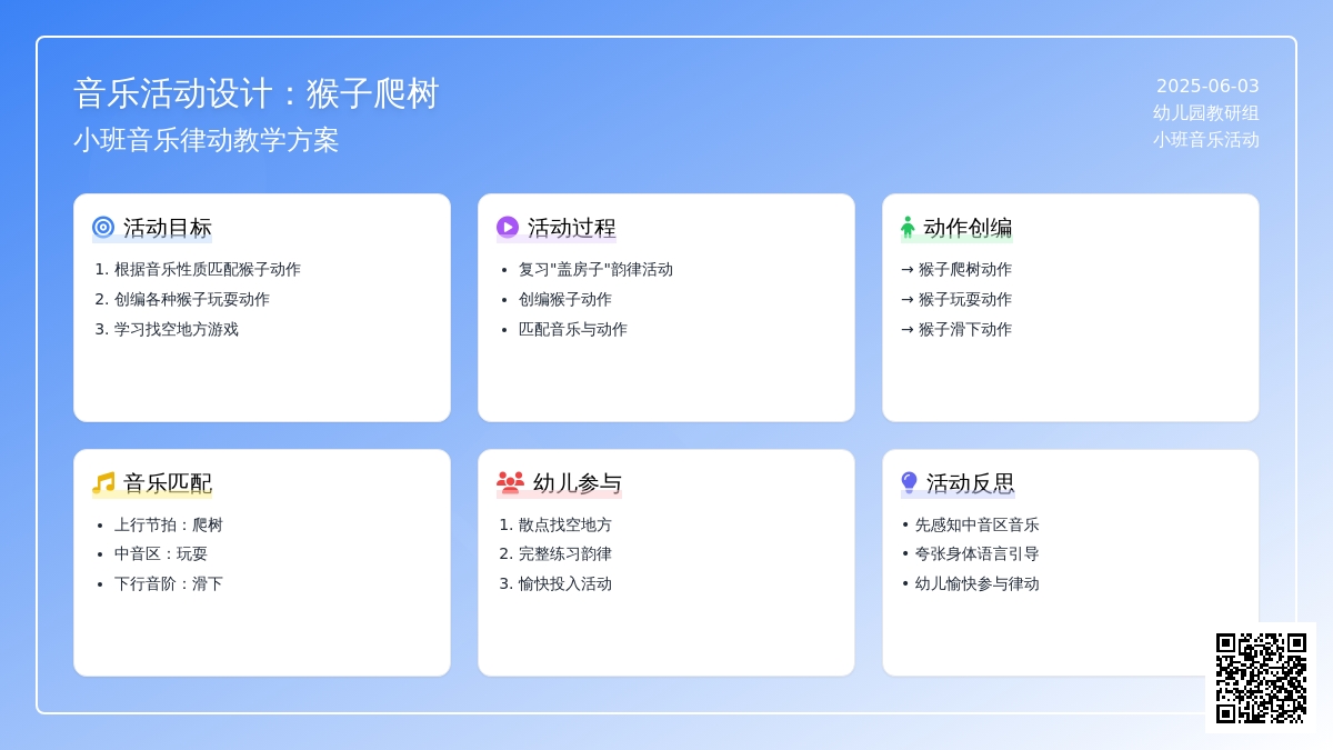 中班韵律活动猴子爬树教案反思