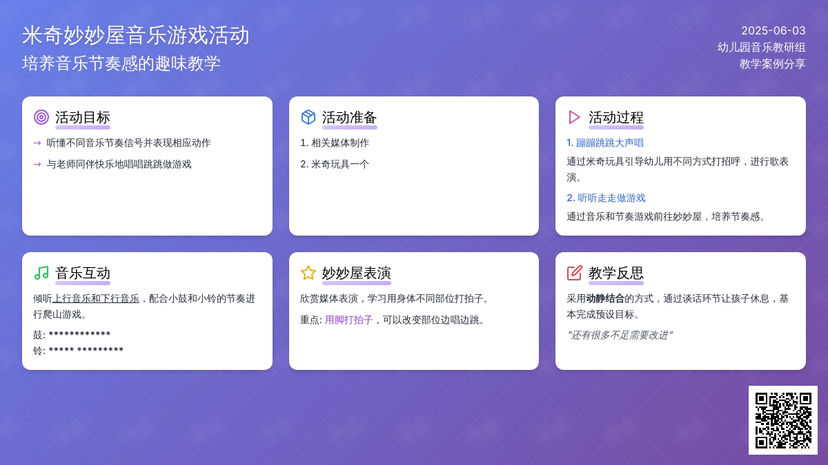 中班音乐米奇妙妙屋教案反思