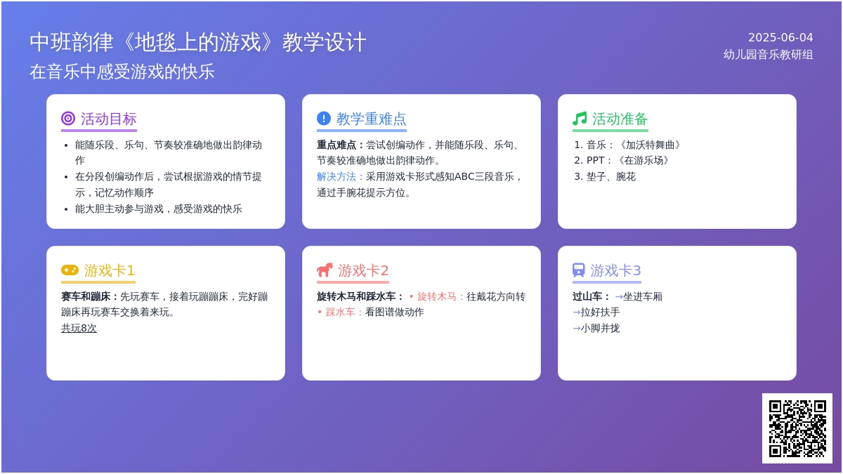 中班韵律活动地毯上的游戏教案反思