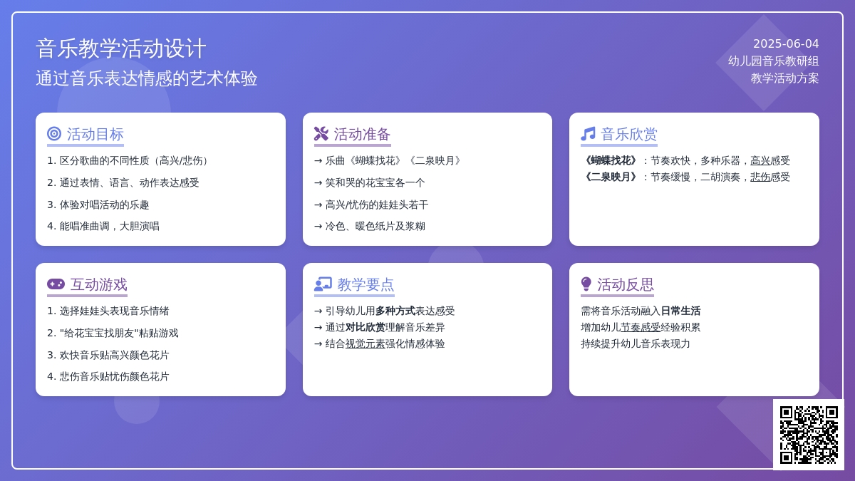 中班音乐活动欢乐与悲伤教案反思