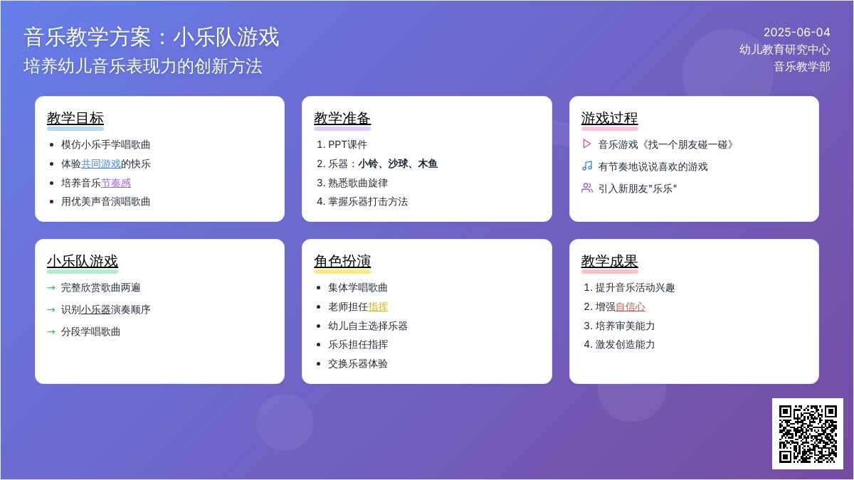 中班音乐活动快乐小乐队教案反思