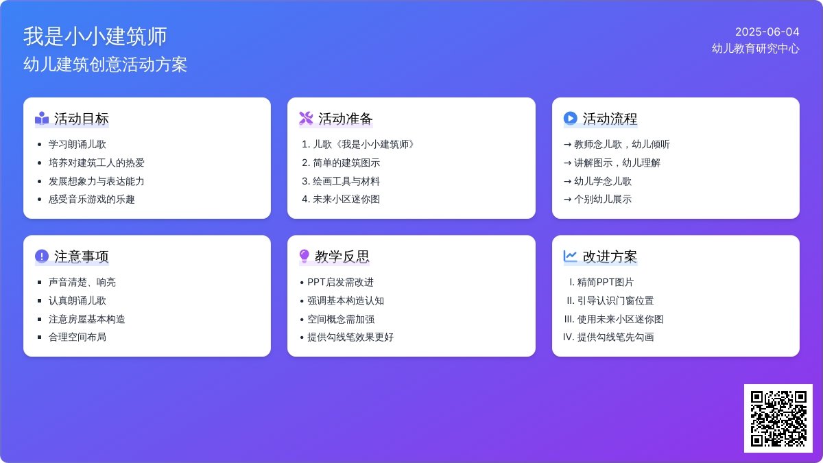 中班音乐我是小小建筑师教案反思