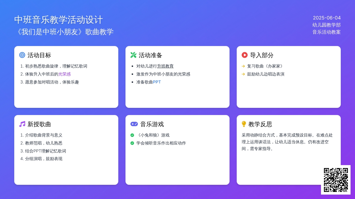 中班音乐公开课我是中班小朋友教案反思