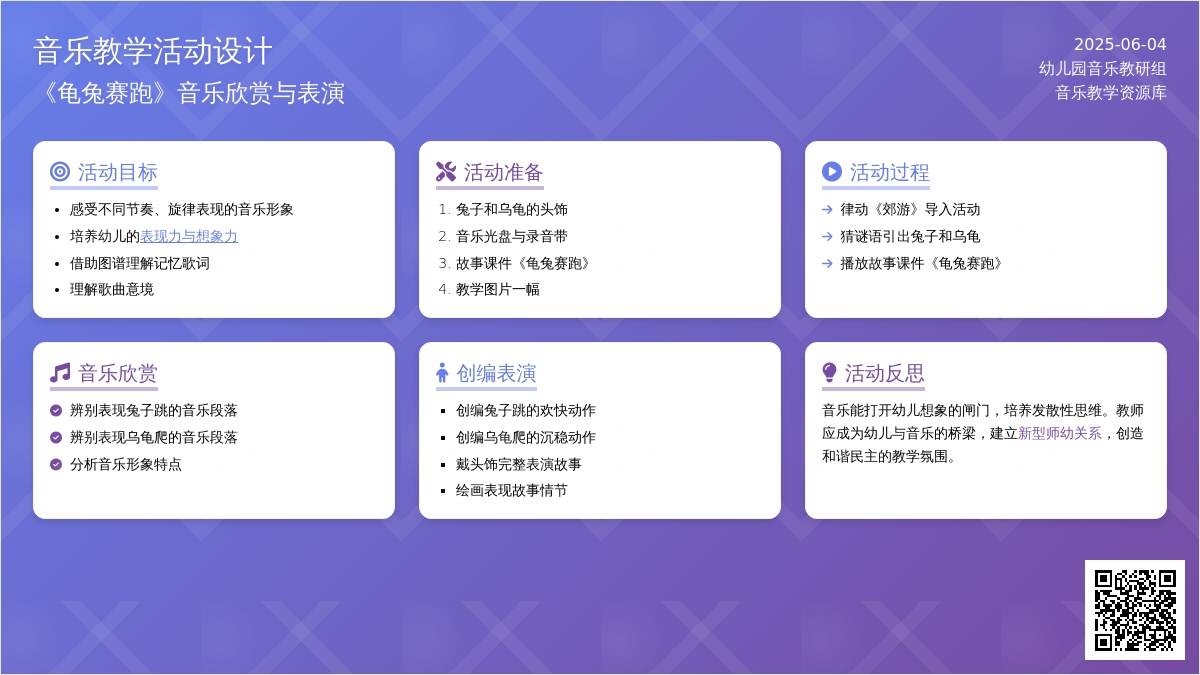 中班音乐公开课龟兔赛跑教案反思