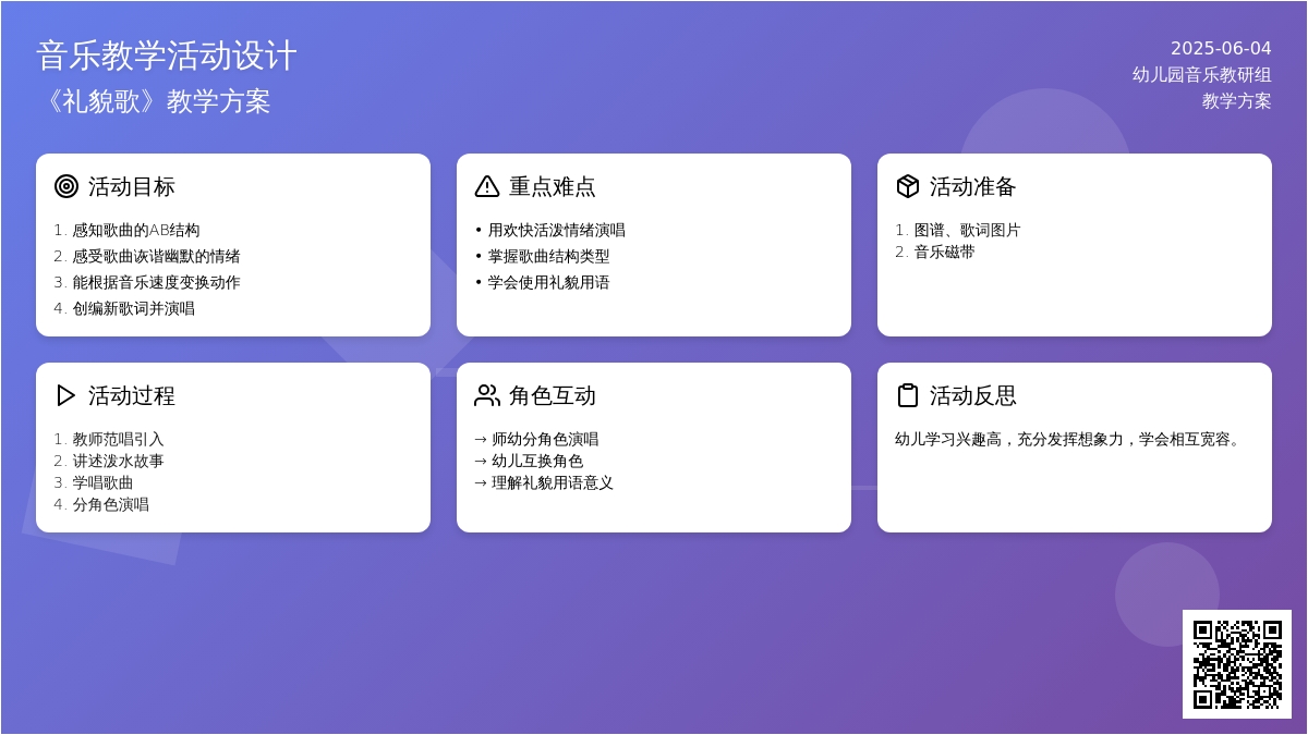 中班音乐礼仪教育儿歌教案反思