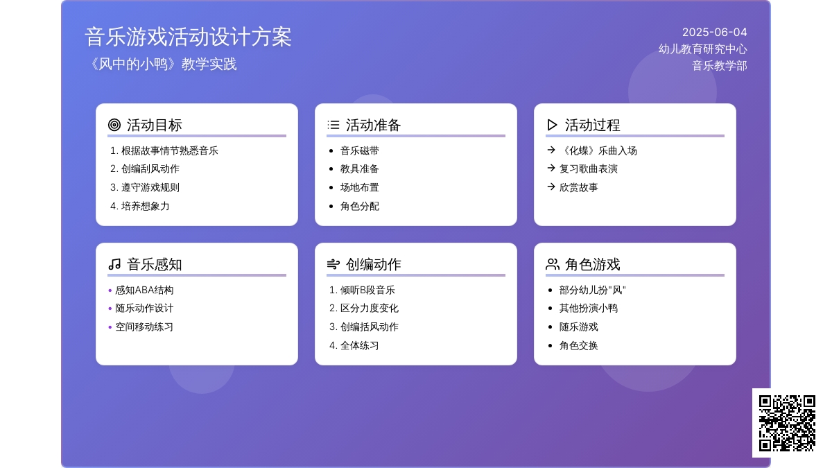中班音乐风中的小鸭教案反思