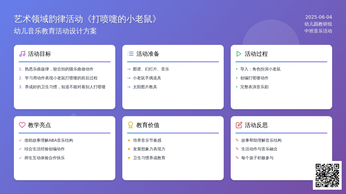 幼儿园中班音乐活动打喷嚏的小老鼠教案反思