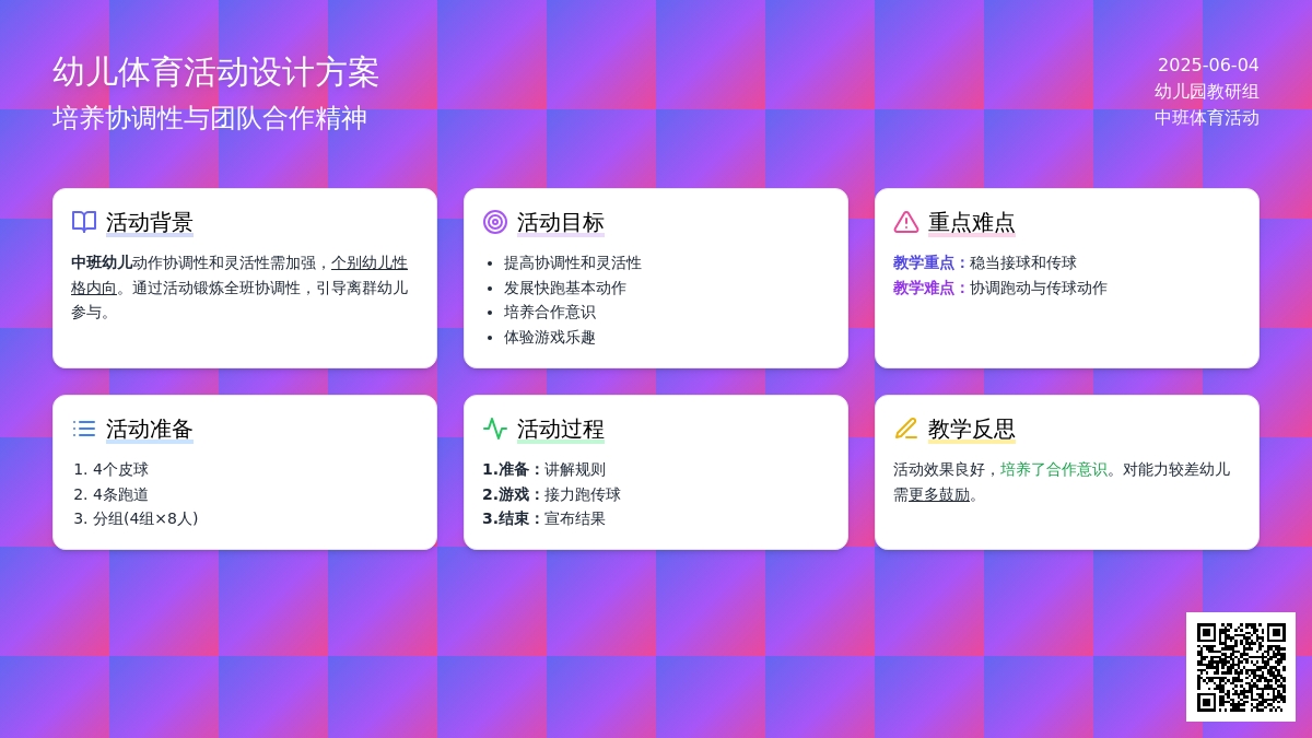 中班体育游戏活动教案：抱球接力赛教案(附教学反思)