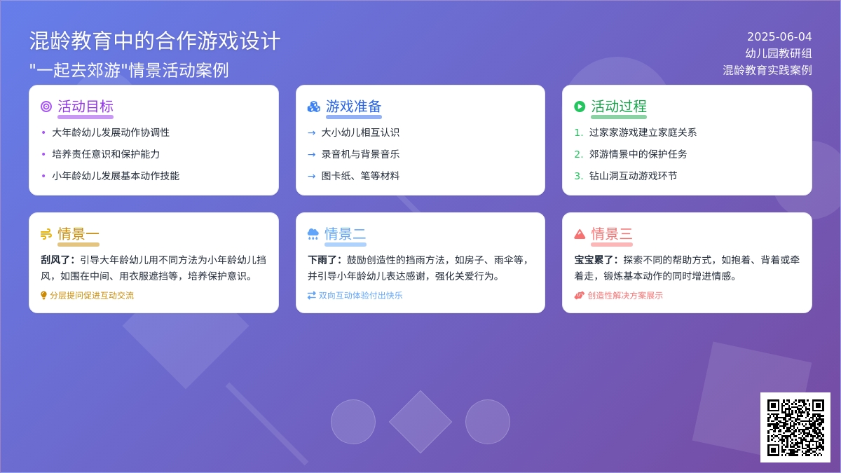 幼儿园混龄体育活动一起去效游教案反思