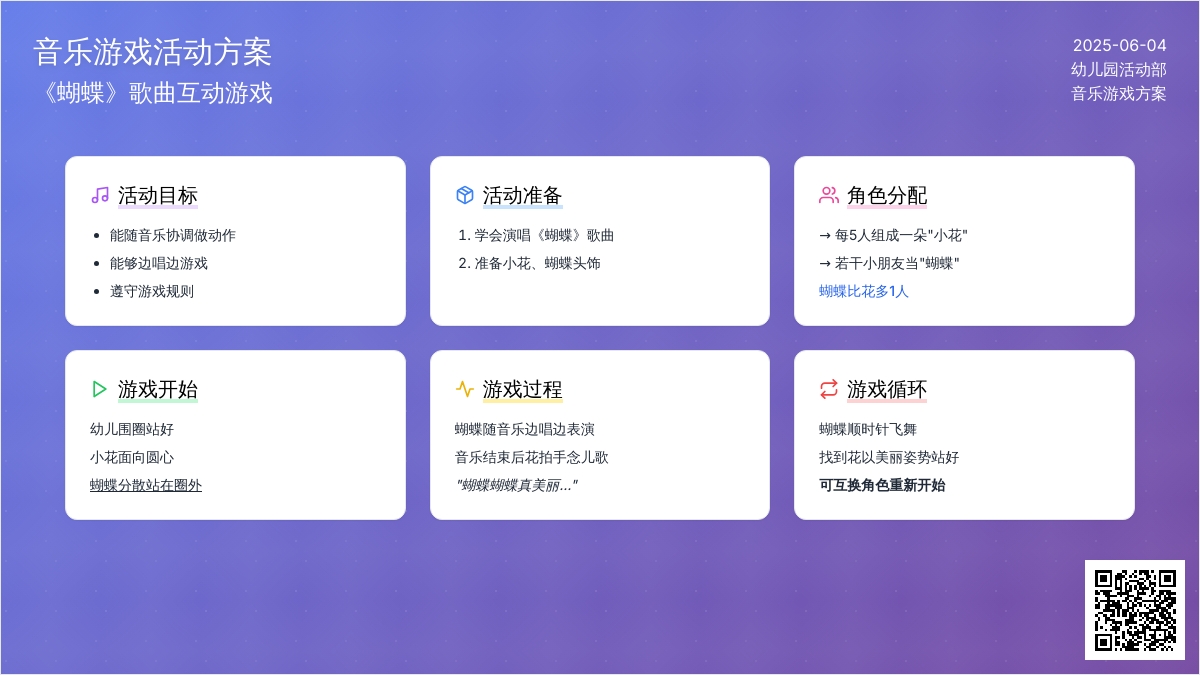 幼儿园中班体育游戏复习蝴蝶教案