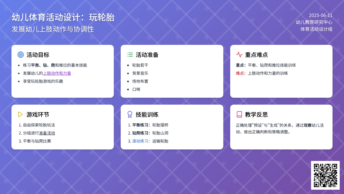 中班体育游戏玩轮胎教案反思