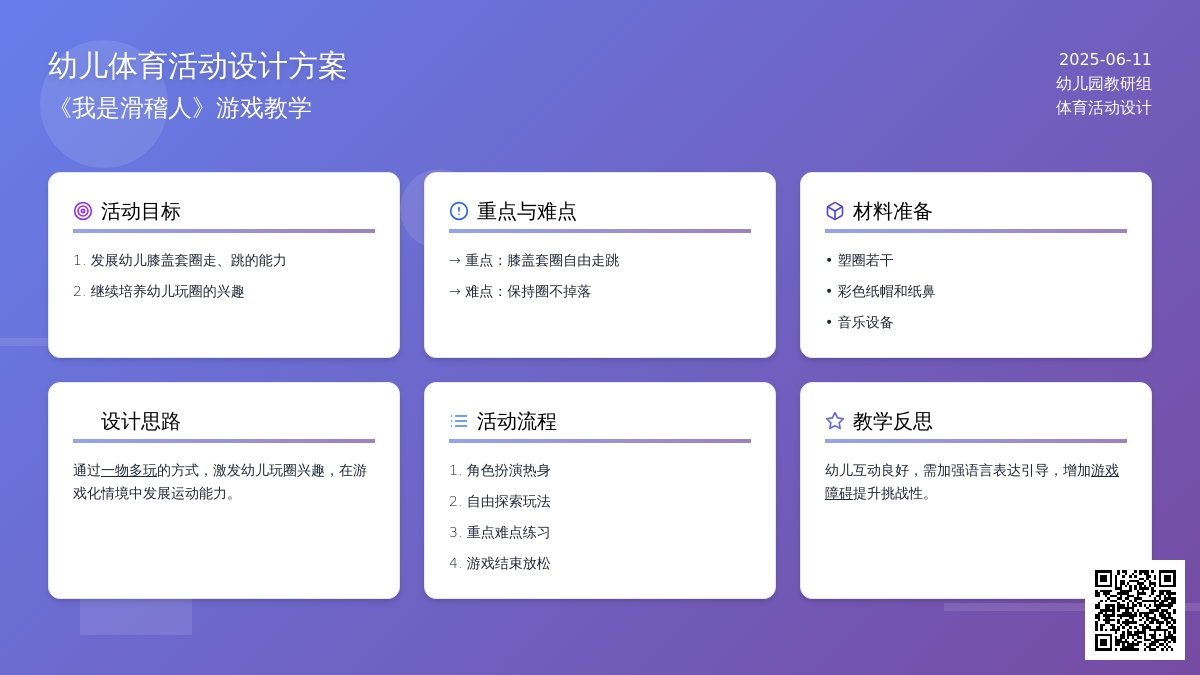 中班体育我是滑稽人教案反思