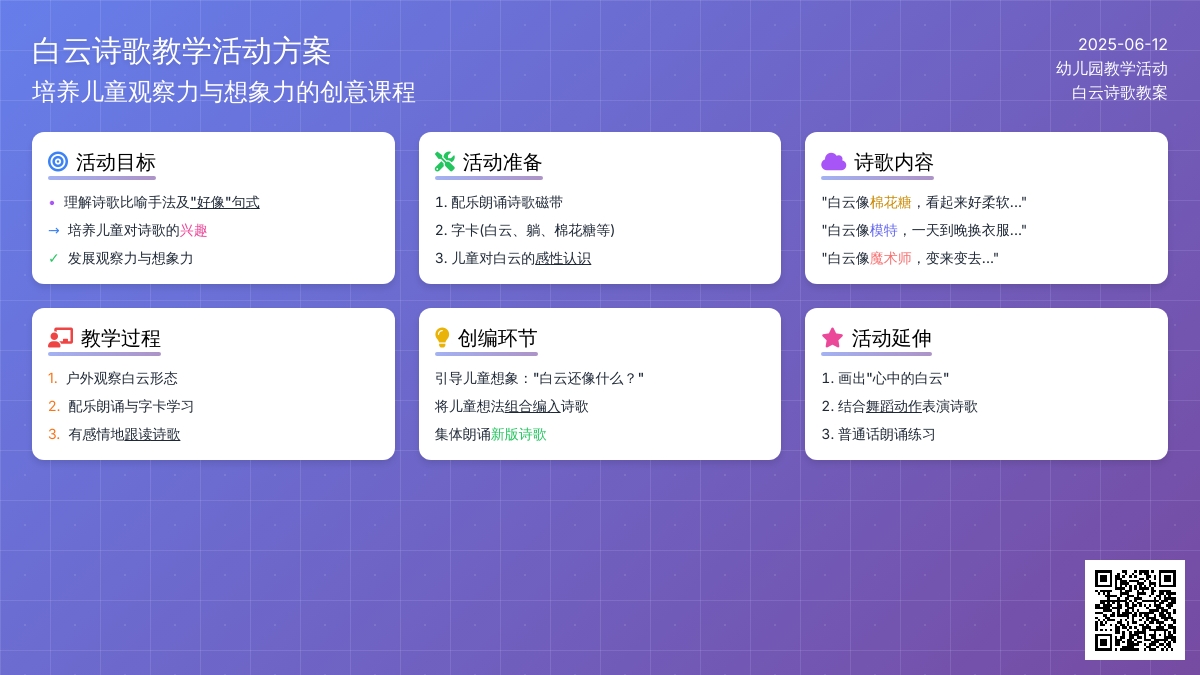 中班语言白云教案反思