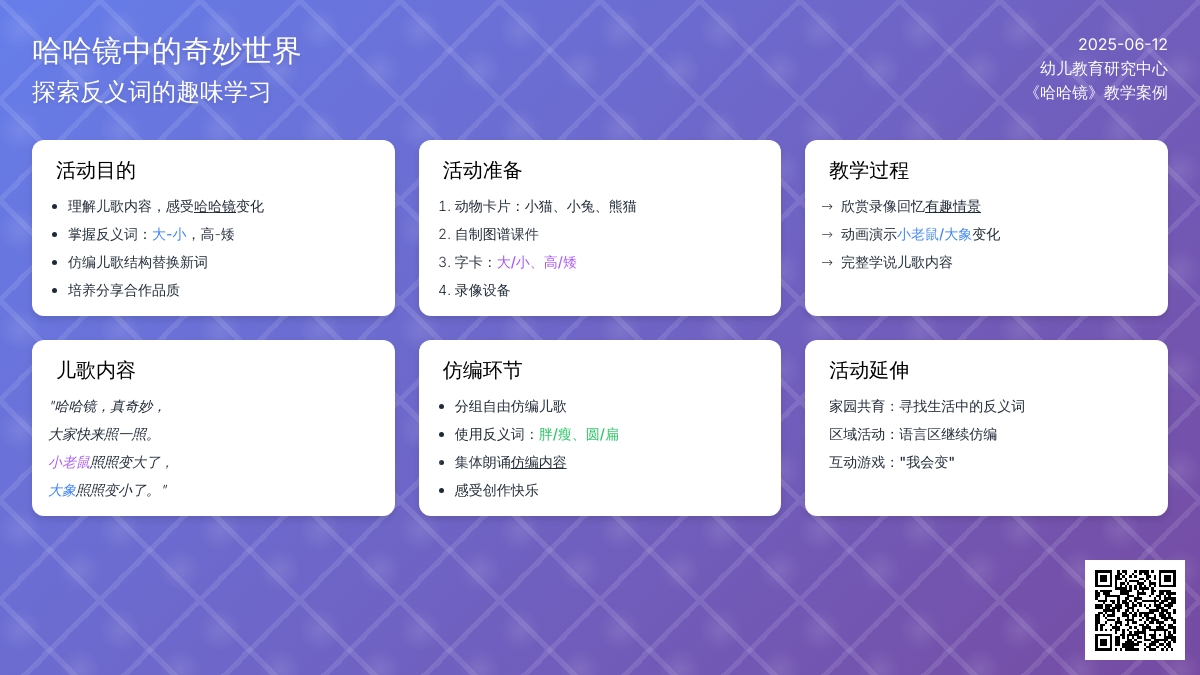 中班语言优质课哈哈镜教案反思
