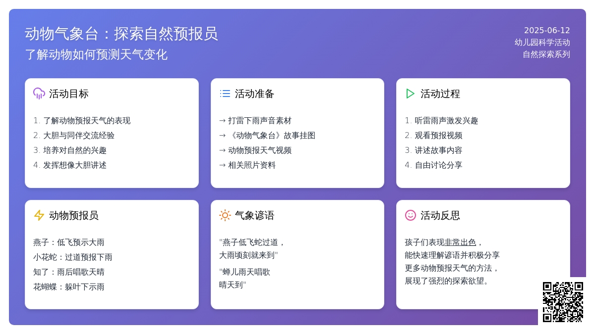 中班语言动物气象台教案反思