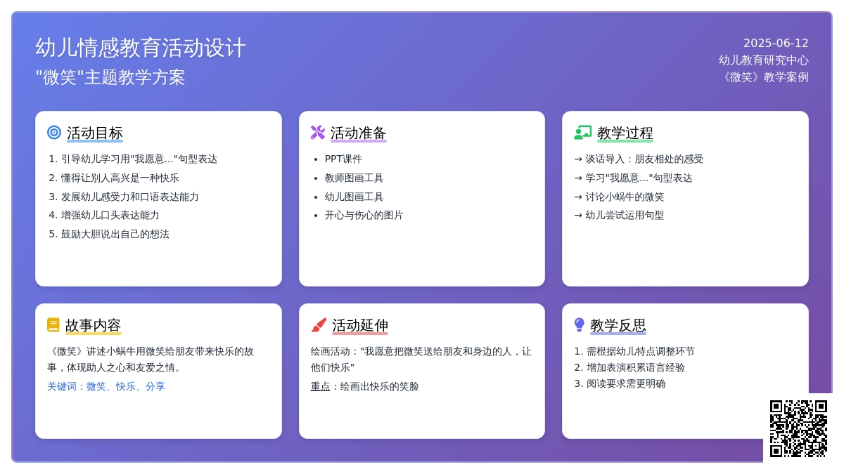 中班语言公开课微笑教案反思