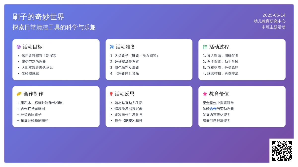 中班科学刷子是我的好帮手教案反思