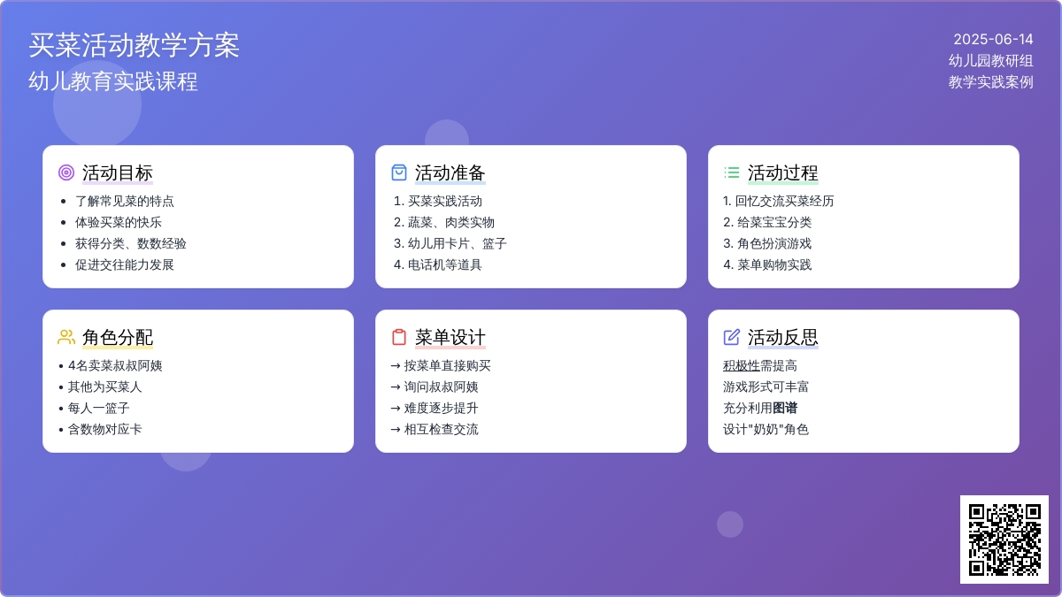 中班科学买菜教案反思