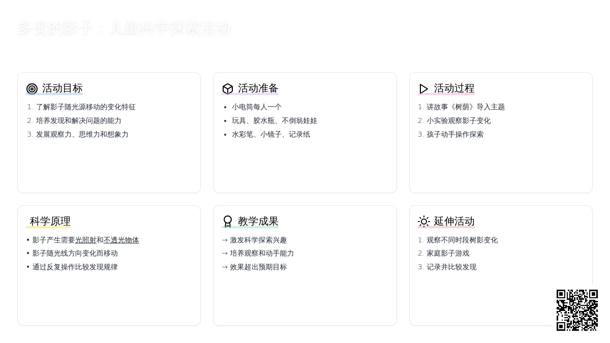 中班科学多变的影子教案反思