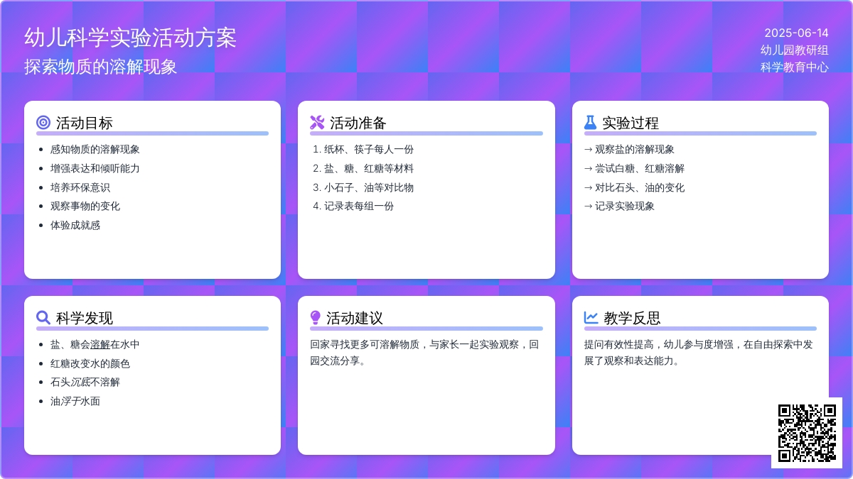 中班科学活动溶解教案反思