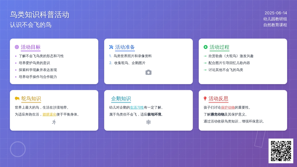 中班科学公开课不会飞的鸟教案反思