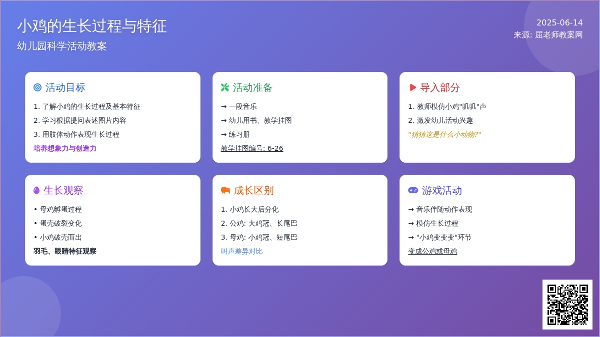 中班科学鸡孩子的成长教案反思