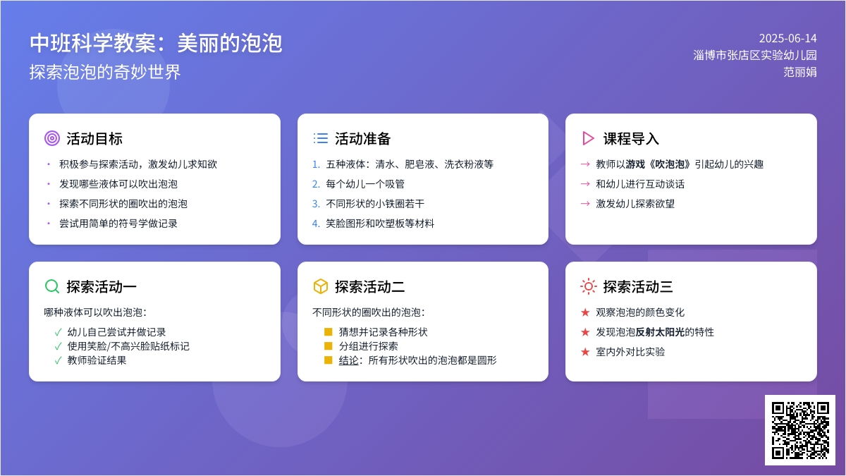 中班科学美丽的泡泡教案反思