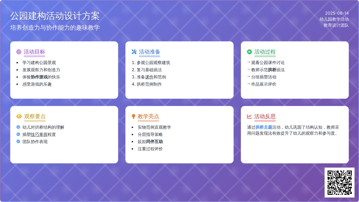 中班建构游戏活动教案：美丽的公园教案(附教学反思)