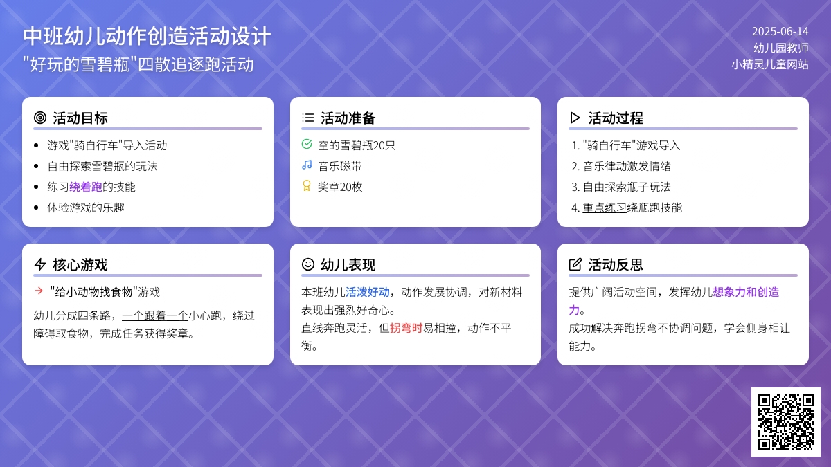 中班游戏好玩的雪碧瓶教案反思